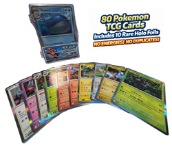 Pokemon Card Lot: 80 Random Cards w/ 10 Rare Holo-Foils - NO DUPLICATES/ENERGIES - Image 2