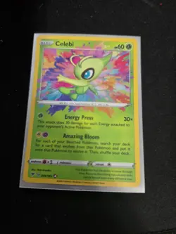 Celebi 9/185 Pokemon TCG Sword & Shield Vivid Voltage Amazing Rare NM - Image 1