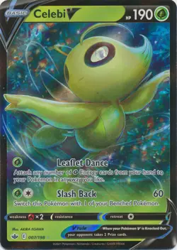 Celebi V - 007/198 Ultra Rare Chilling Reign NM Pokemon TCG - Image 1