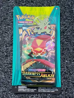 Pokemon TCG Sword and Shield Darkness Ablaze Booster Set with Pin NEW - Image 1