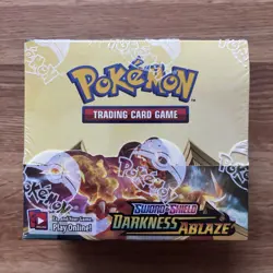 Pokemon TCG Sword and Shield Darkness Ablaze Sealed Booster Box 36 Packs - Image 1