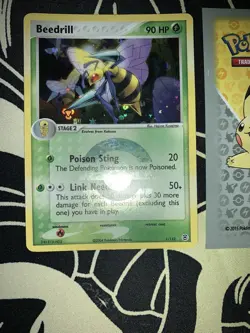 Pokemon TCG Beedrill 1/112 EX FireRed and LeafGreen Holo Rare 150 💎LP + NM💎 - Image 1