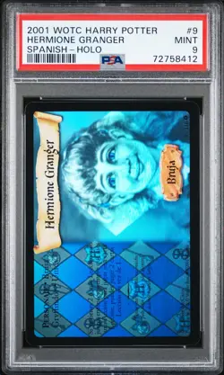 2001 WOTC Harry Potter #9 Hermione Granger Holo SPANISH PSA 9 Mint POP 1 - Image 1