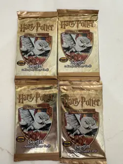 Harry Potter TCG Base Set Booster Pack Lot of 4 WOTC New Sealed Hedwig - Image 1