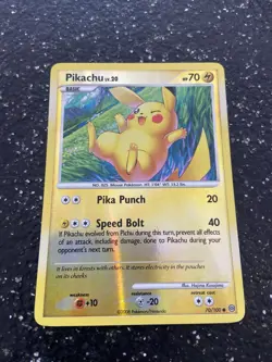 Pokemon TCG Pikachu LV.20 - 70/100 ~ Reverse Holo ~ Stormfront - Image 1