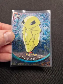 Topps Pokemon TV Animation Edition Series 1 Rainbow Holo Foil #14 Kakuna - LP-NM - Image 3