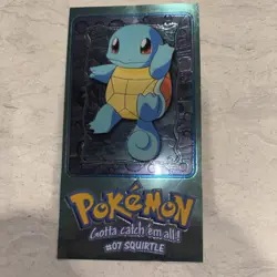 Squirtle 2 of 5 Topps 1999 Chrome Oversized Box Topper Series 1 Pokemon Card - Image 1