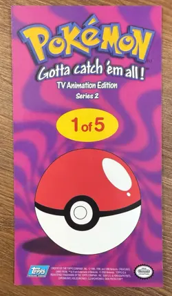 POKEMON : TOPPS CHROME TV ANIMATION SERIES 2 COMPLETE Box Topper Set 1 2 3 4 5 - Image 5