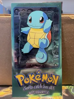 Squirtle 2 of 5 Topps 1999 Chrome Oversized Box Topper Series 1 Pokemon Card - Image 1