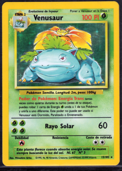 Pokemon TCG SPANISH Venusaur Base Set 15/102 Holo Unlimited Holo Rare - Image 1