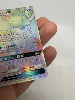 Pokemon TCG Ultra Prism Rainbow Glaceon GX Card 159/156 Secret Rare - Image 5