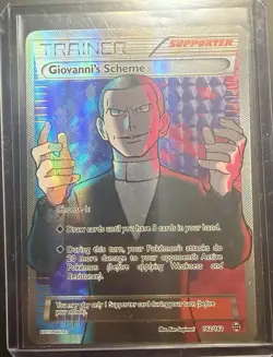 Pokemon TCG Giovanni's Scheme Breakthrough Full Art Holo Card 162/162 - Image 1