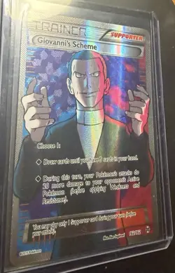 Pokemon TCG Giovanni's Scheme Breakthrough Full Art Holo Card 162/162 - Image 3