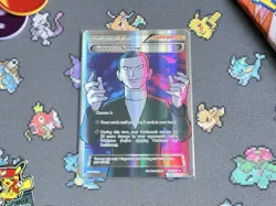Pokemon TCG Trainer Giovanni's Scheme Full Art Breakthrough Card 162/162 - Image 1