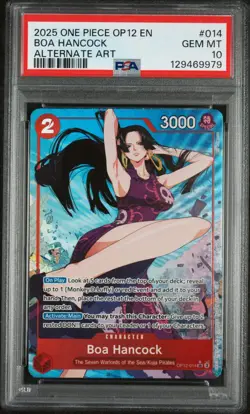 2025 ONE PIECE OP12-LEGACY OF THE MASTER ALTERNATE ART #014 BOA HANCOCK PSA 10 - Image 2