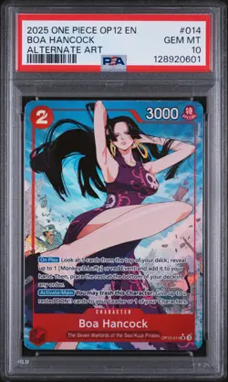 2025 ONE PIECE OP12-LEGACY OF THE MASTER ALTERNATE ART #014 BOA HANCOCK PSA 10 - Image 1