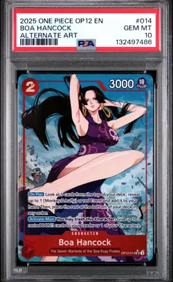 2025 ONE PIECE OP12-LEGACY OF THE MASTER ALTERNATE ART #014 BOA HANCOCK PSA 10 - Image 1