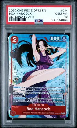 2025 One Piece OP12-014 EN Legacy of the Master Boa Hancock Alt Art - PSA GEM 10 - Image 1