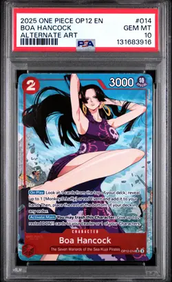 2025 ONE PIECE OP12-LEGACY OF THE MASTER ALTERNATE ART #014 BOA HANCOCK PSA 10 - Image 1
