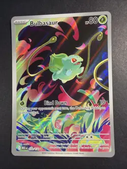 Pokemon TCG Bulbasaur 133/132 ME01 Mega Evolution Illustration Rare NM - Image 1