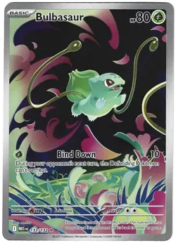 Pokemon TCG Bulbasaur 133/132 ME01 Mega Evolution Illustration Rare NM - Image 1