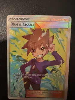 Pokemon Blue's Tactics Holo Full Art Ultra Rare Card 231/236 Unified Minds NM/M - Image 1