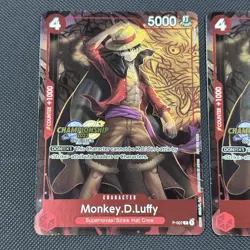 Monkey D. Luffy - Promo P-007 | Championship 2023 - One Piece TCG Card Game x 2 - Image 2