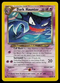 Pokemon Card - Dark Haunter Neo Destiny 36/105 Uncommon Non Holo - Image 1