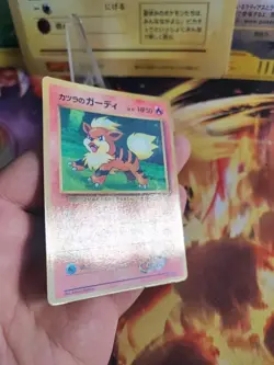 Pokemon Karte Card Blaines Growlithe Gym Corocoro Promo Gloss Wotc japanese Exc+ - Image 4