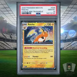 Raichu Pokemon 151 Cosmos Holo Sam's Club Exclusive 026/165 PSA 10 GEM MT POP 4 - Image 1