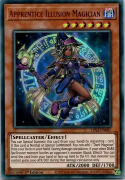 Yugioh Apprentice Illusion Magician LDS3-EN087 Red 1st Edition Ultra Rare NM - Image 1