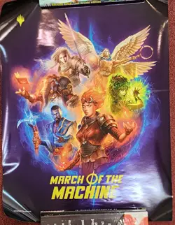 MTG March of The Machine WPN 18x24 Foil Promo Poster Magic the Gathering MTG - Image 1