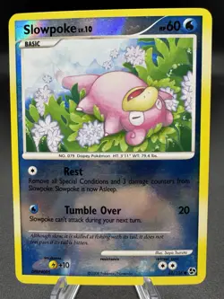 Pokemon TCG Slowpoke 82/106 Great Encounters Reverse Holo Common LP - Image 1