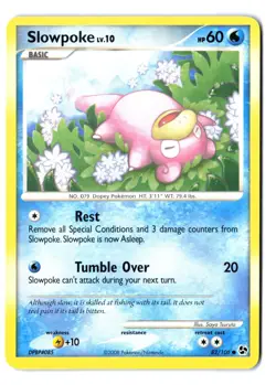 Slowpoke 82/106 Great Encounters Vintage Pokemon TCG Saya Tsuruta Art - Image 1