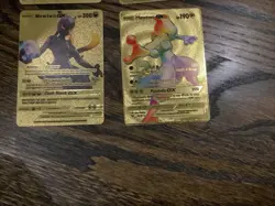 Four Gold Foil Mewtwo Ex/GX And Mew V/EX Pokemon Fan Art Cards - Near Mint - Image 2