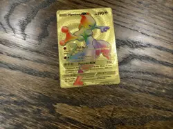 Four Gold Foil Mewtwo Ex/GX And Mew V/EX Pokemon Fan Art Cards - Near Mint - Image 4