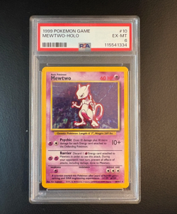 1999 Mewtwo Holo Pokemon Card Base Set 10/102 PSA 6 - Image 1
