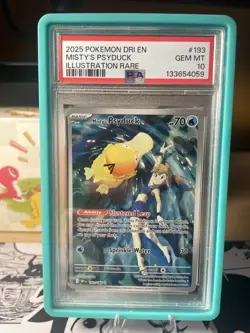 2025 POKEMON DRI EN-DESTINED RIVALS ILLUSTRATION RARE MISTY'S PSYDUCK PSA 10 - Image 2