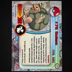 topps Pokemon TV Animation Edition Series 1 Rainbow Holo Foil #46 Golem - Image 2