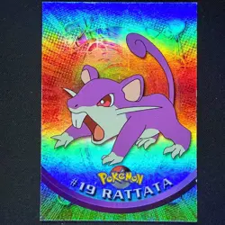 topps Pokemon TV Animation Edition Series 1 Rainbow Holo Foil #19 Rattata - Image 1