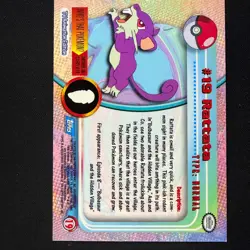 topps Pokemon TV Animation Edition Series 1 Rainbow Holo Foil #19 Rattata - Image 2
