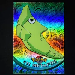 topps Pokemon TV Animation Edition Series 1 Rainbow Holo Foil #11 Metapod - Image 1