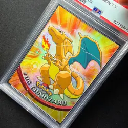 topps Pokemon TV Animation Edition Series Rainbow Holo Foil #06 Charizard PSA 1 - Image 2