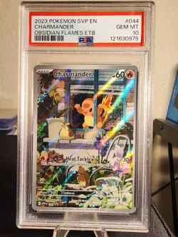 Pokemon Charmander TCG #044 SVP Black Star Promo Obsidian Flames PSA Gem Mint 10 - Image 1