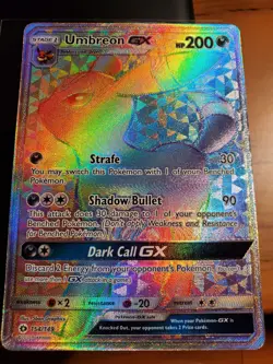 Pokemon TCG Umbreon GX 154/149 Sun Moon Base Set 2017 Secret Rainbow - Image 1