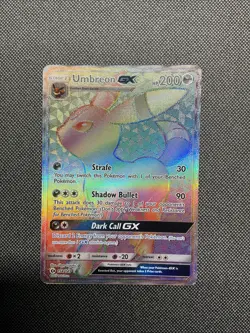 Pokemon TCG Umbreon GX 154/149 Sun Moon Base Set 2017 Secret Rainbow Very Clean! - Image 1