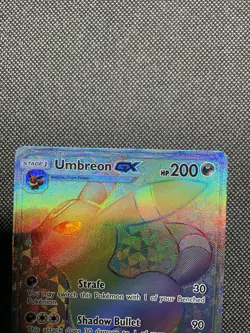 Pokemon TCG Umbreon GX 154/149 Sun Moon Base Set 2017 Secret Rainbow Very Clean! - Image 2