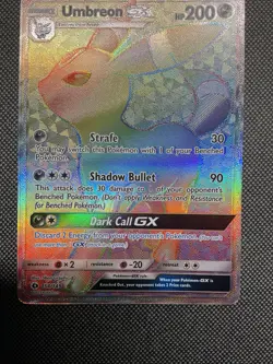 Pokemon TCG Umbreon GX 154/149 Sun Moon Base Set 2017 Secret Rainbow Very Clean! - Image 4