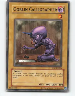 Goblin Calligrapher #SOD-EN004 Yugioh Card - Image 1