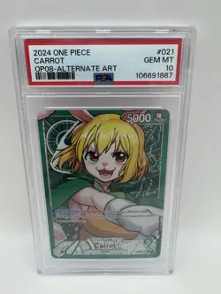One Piece Two Legends Carrot OP08-021 Leader Alt Art PSA 10 English - Image 1